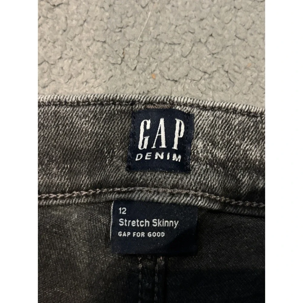 Gap Kids Boys Gray Acid Wash Stretch Skinny Jeans Size 12 Gap For Good Denim